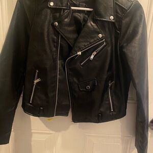 Women's Black Biker Jacket size M